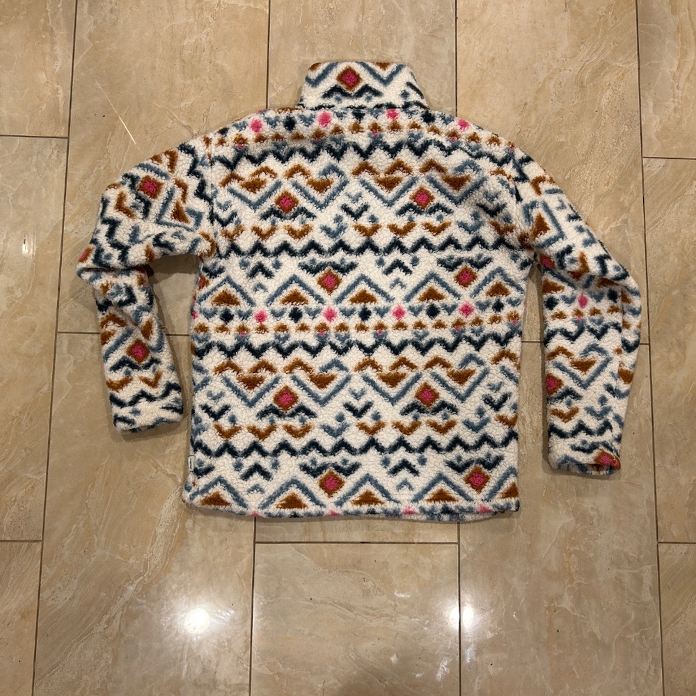 Eddie Bauer Soft Plush Extra Warm Quarter Zip Multicolor Pullover Sweatshirt - Picture 6 of 8